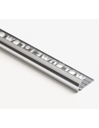 Guardacanto Aluminio Anodizado Cromo Brillante 9mm